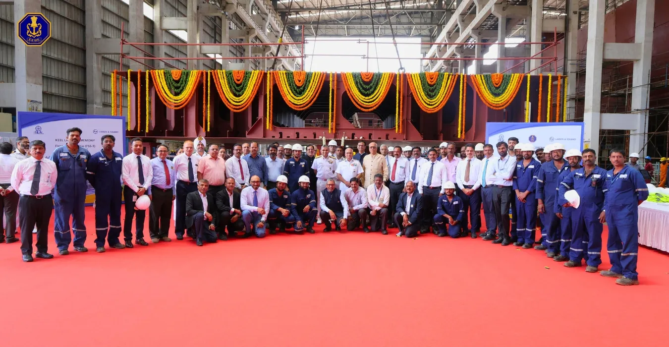 KEEL LAYING OF THIRD FLEET SUPPORT SHIP FOR INDIAN NAVY 